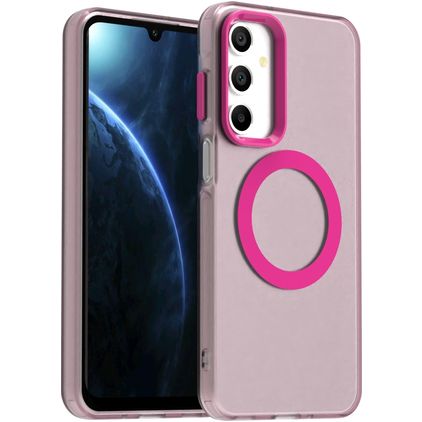 Mobigear Shockproof Coque Samsung Galaxy A16 MagSafe Coque arrière Rigide - Rouge