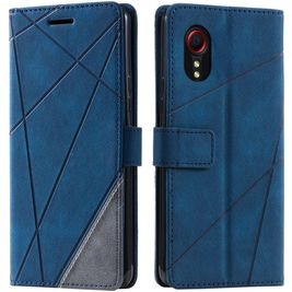 Mobigear Rhombus Housse Samsung Galaxy Xcover 7 Etui Porte-Monnaie - Bleu