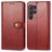 Mobigear Snap Button Housse Samsung Galaxy S25 Etui Porte-Monnaie - Rouge