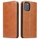 Fierre Shann Art Housse iPhone 12 Mini Etui Porte-Monnaie - Cognac