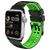 Mobigear Aero Armor Bracelet Silicone Apple Watch Fermeture boucle ardillon - 49/46/45/44 mm - Noir / Vert