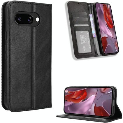 Mobigear Sensation Housse Google Pixel 9a Etui Porte-Monnaie - Noir