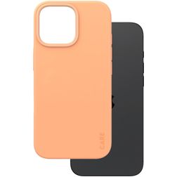 CARE by PanzerGlass Fashionable Coque iPhone 16 Pro Max MagSafe Coque arrière en Silicone - Peachy