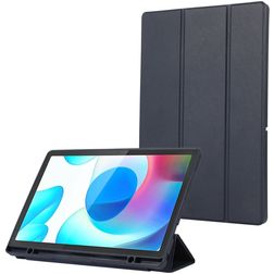 Mobigear Tri-Fold Gel Samsung Galaxy Tab A9 Plus (2023) TPU / Similicuir Étui + Porte-stylet - Bleu foncé