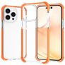 Mobigear Full Bumper Coque iPhone 14 Pro Coque arrière Rigide Anti-Chocs - Transparent / Orange