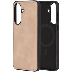 Mobiparts Classic Coque Samsung Galaxy A37 MagSafe Coque arrière en TPU,Similicuir - Moonstone Beige