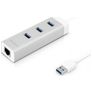Macally 3-Port - Hub USB-A vers Ethernet / USB-A - Blanc