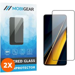 Mobigear Premium POCO X6 Pro Verre trempé Protection d'écran - Compatible Coque - Noir (Lot de 2)