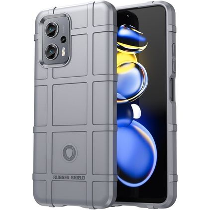 Mobigear Rugged Shield Coque POCO X4 GT Coque arrière en TPU Souple Anti-Chocs - Gris