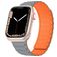 Mobigear Loop Mag Bracelet Silicone Apple Watch Fermeture magnétique - 49/46/45/44 mm - Gris / Orange