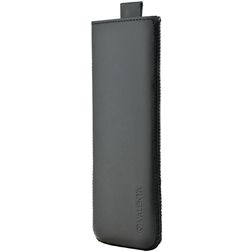 Valenta Pocket Classic Pochette en Cuir Véritable (max 15,2 cm x 6,8 cm) - Etui à insérer - Poche téléphone - Noir