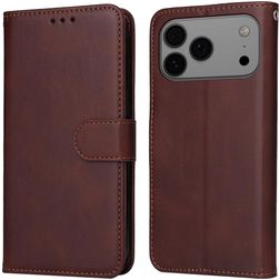 Mobigear Wallet Housse iPhone 17 Pro Max Etui Porte-Monnaie - Marron