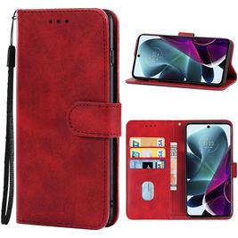 Mobigear Wallet Housse Motorola Moto G200 5G Etui Porte-Monnaie - Rouge
