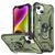 Mobigear Armor Ring Coque iPhone 14 Plus Coque arrière Rigide Anti-Chocs avec Anneau-Support - Vert