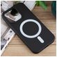 Mobigear Rubber Touch Coque iPhone 15 Pro Max MagSafe Coque arrière en Silicone - Noir