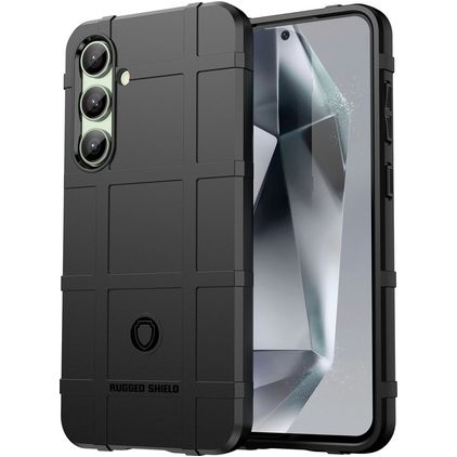 Mobigear Rugged Shield Coque Samsung Galaxy S24 FE Coque arrière en TPU Souple Anti-Chocs - Noir