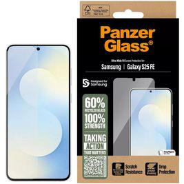 PanzerGlass Ultra Wide Fit Samsung Galaxy S25 FE Verre trempé Protection d'écran - Compatible Coque