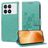 Mobigear Flowers Housse POCO X6 Pro Etui Porte-Monnaie - Vert