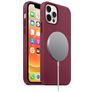 Mobigear Rubber Touch Coque iPhone 12 Pro MagSafe Coque arrière en Silicone - Bordeaux