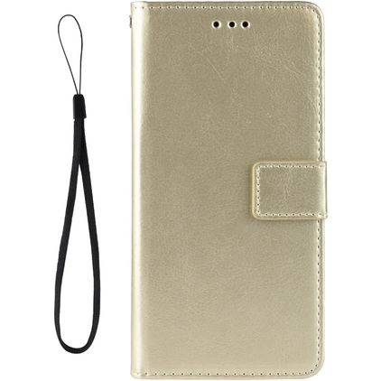 Mobigear Wallet Housse Motorola One Hyper Etui Porte-Monnaie - Or