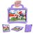 Mobigear Football Coque iPad Air 11 Pouces (2025) Coque arrière en EVA + Bandoulière + Support Amovible - Violet