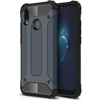 Mobigear Outdoor Coque Huawei P20 Lite (2018) Coque arrière Rigide Anti-Chocs - Bleu Marin