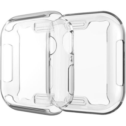 Mobigear Royal Coque Apple Watch - 40 mm Thin Coque en en TPU Souple - Argent