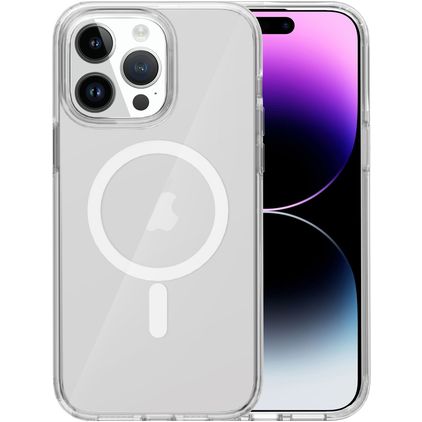 Mobigear Crystal Coque Transparente iPhone 15 Pro Max MagSafe Coque arrière Rigide - Transparent