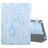 Mobigear Tri-Fold Marble Coque iPad 9 (2021) Etui + Porte-crayon - Bleu