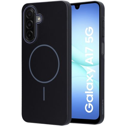 Mobiparts Slim Line Samsung Galaxy A17 MagSafe Plastique rigide Coque arrière - Onyx Black
