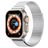 Mobigear Premium Loop Bracelet Milanais Apple Watch Fermeture magnétique - 42/41/40/38 mm - Argent