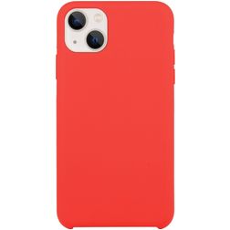 Mobigear Rubber Touch Coque iPhone 15 Coque arrière en Silicone - Rouge