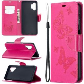 Mobigear Butterfly Housse Samsung Galaxy A32 5G Etui Porte-Monnaie - Rose
