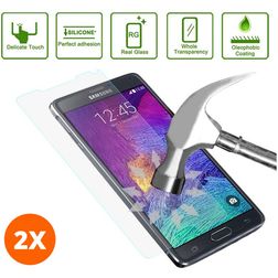 Mobigear Samsung Galaxy Note 4 Verre trempé Protection d'écran - Compatible Coque (Lot de 2)