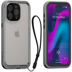 Catalyst Total Protection Coque iPhone 15 Pro Max Coque arrière Rigide Anti-Chocs - Gris