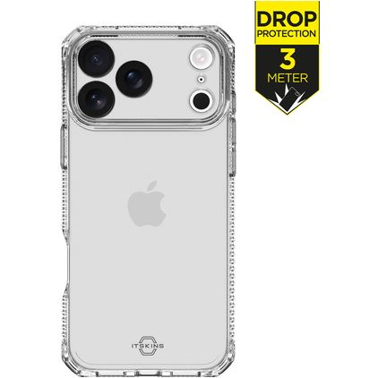 ITSKINS Level 2 SpectrumClear R Coque Transparente iPhone 17 Pro Coque arrière en TPU Souple Anti-Chocs - Transparent