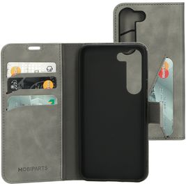 Mobiparts Classic Wallet Housse Samsung Galaxy S23 Etui Porte-Monnaie - Granite Grey