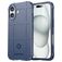 Mobigear Rugged Shield Coque iPhone 16 Coque arrière en TPU Souple Anti-Chocs - Bleu