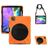 Mobigear SureGrip XGuard Coque iPad Air 5 (2022) Coque arrière en Plastique rigide,Silicone + Porte-crayon + Bandoulière + Support Amovible - Orange