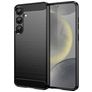 Mobigear Brushed Slim Coque Samsung Galaxy S25 Plus Coque arrière en TPU Souple - Noir