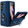 Mobigear Armor Ring Coque Samsung Galaxy Z Fold 5 Coque arrière Rigide Anti-Chocs avec Anneau-Support - Bleu