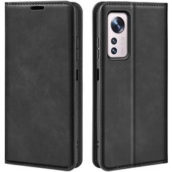 Mobigear Retro Slim Housse Xiaomi 12 Pro Etui Porte-Monnaie - Noir
