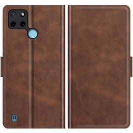 Mobigear Slim Magnet Housse Realme C25Y Etui Porte-Monnaie - Marron