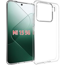 Mobigear Basics Coque Transparente Xiaomi 15 Coque arrière en TPU Souple - Transparent