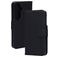 Mobiparts Wallet Housse Samsung Galaxy S26 Etui en Cuir Véritable Porte-Monnaie - Noir