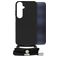 Mobilize Lanyard Gelly Samsung Galaxy A25 Coque avec cordon en TPU Souple - Noir