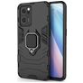 Mobigear Armor Ring Coque OPPO Find X5 Lite Coque arrière Rigide Anti-Chocs avec Anneau-Support - Noir