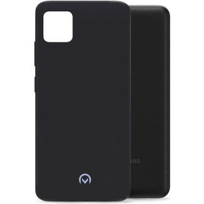 Mobilize Rubber Gelly Coque Samsung Galaxy A03 Coque arrière en TPU Souple - Matt Black