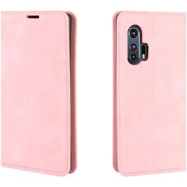 Mobigear Retro Slim Housse Motorola Edge Plus Etui Porte-Monnaie - Rose