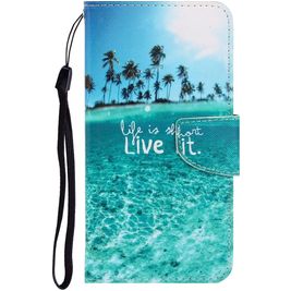 Mobigear Design Housse Xiaomi Redmi 9C Etui Porte-Monnaie - Life is short